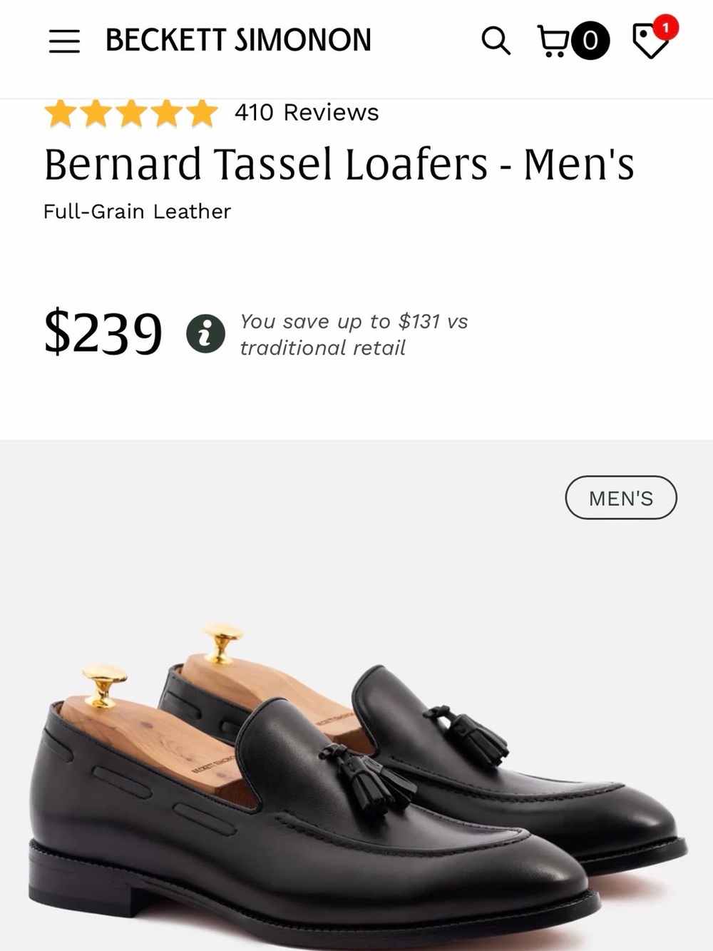 Beckett Simonon Bernard Tassel Loafers – Black